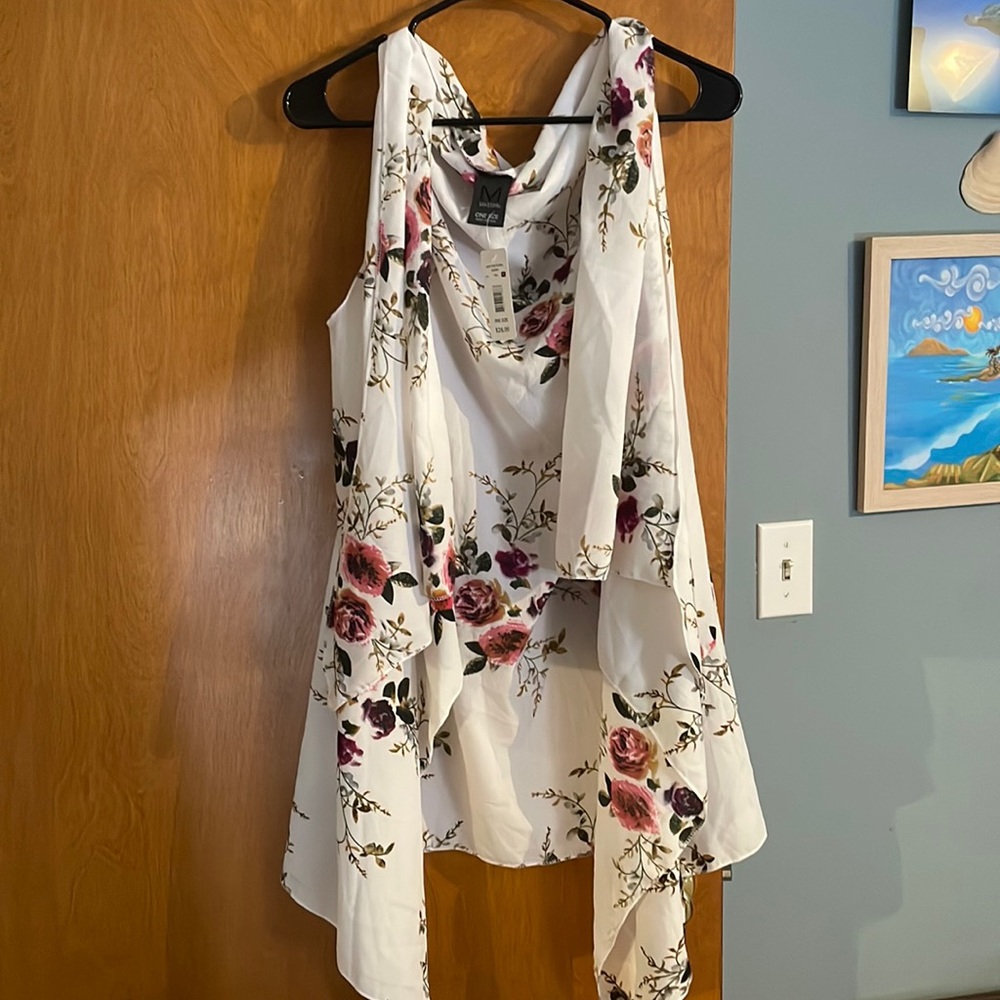 Floral sleeveless coverup
